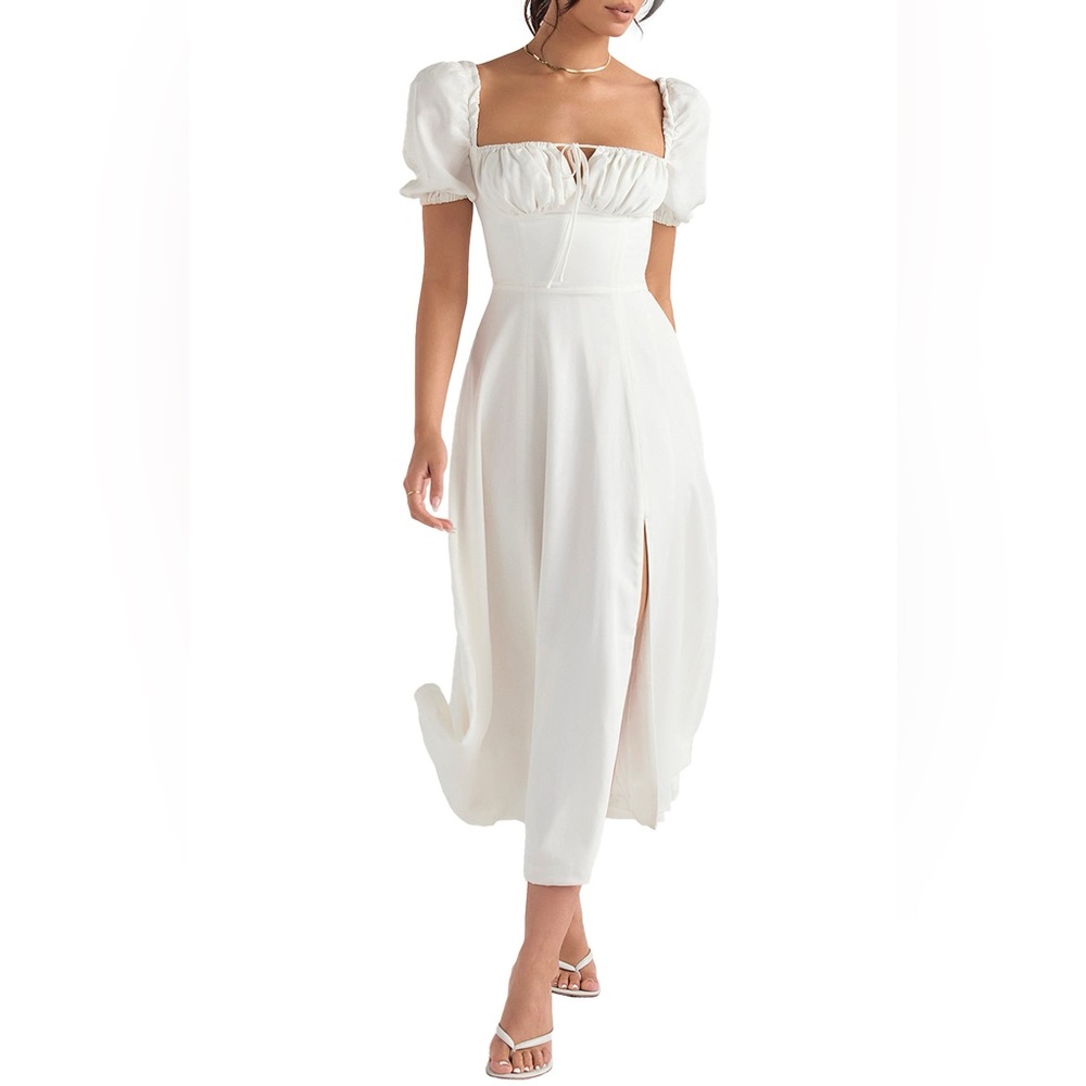 House of CB Tallulah Puff Sleeve Midi Dress